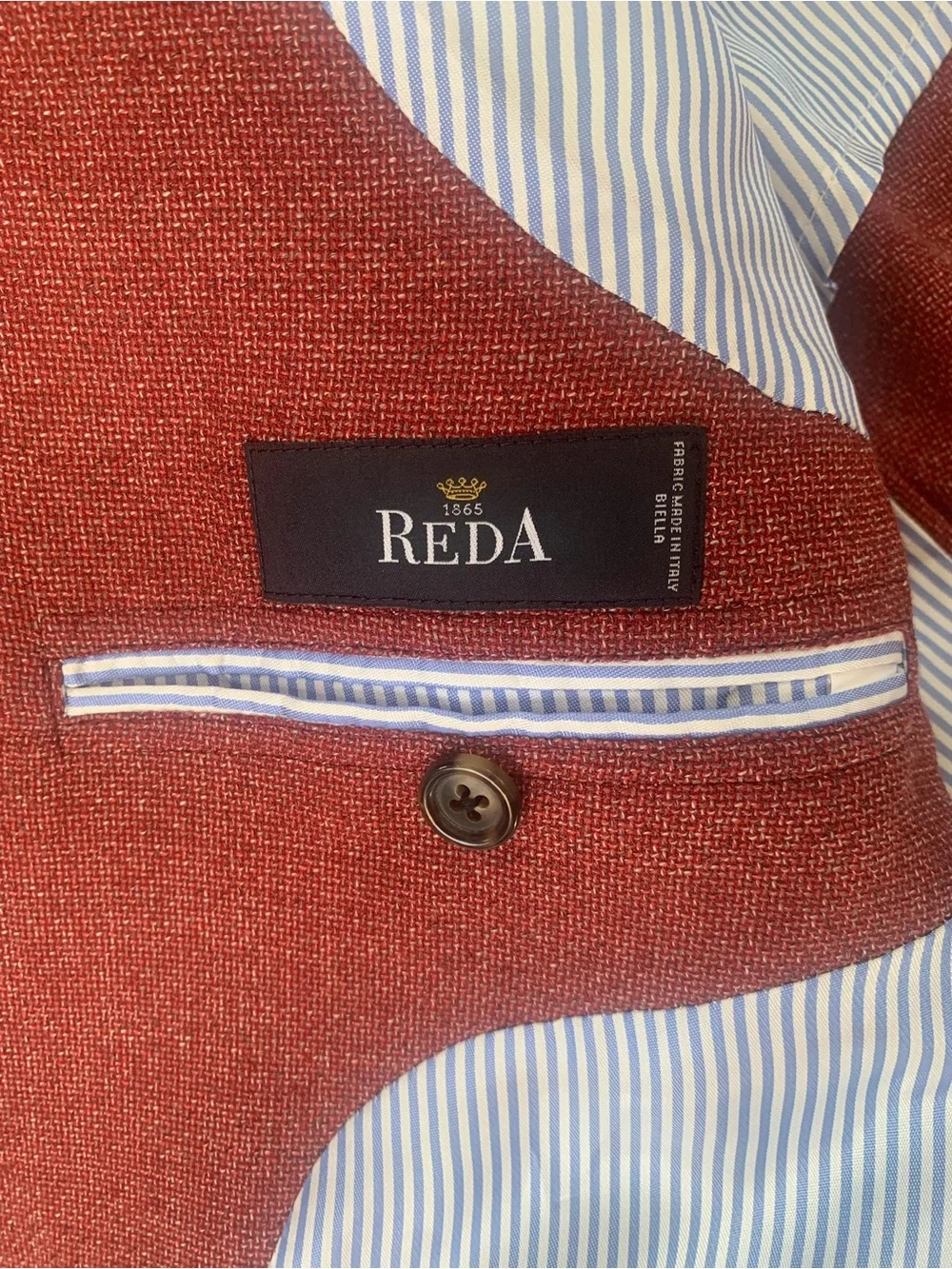 Brooks Brothers REDA Red Italian Wool Tweed Sport Coat- Classic Two-Button